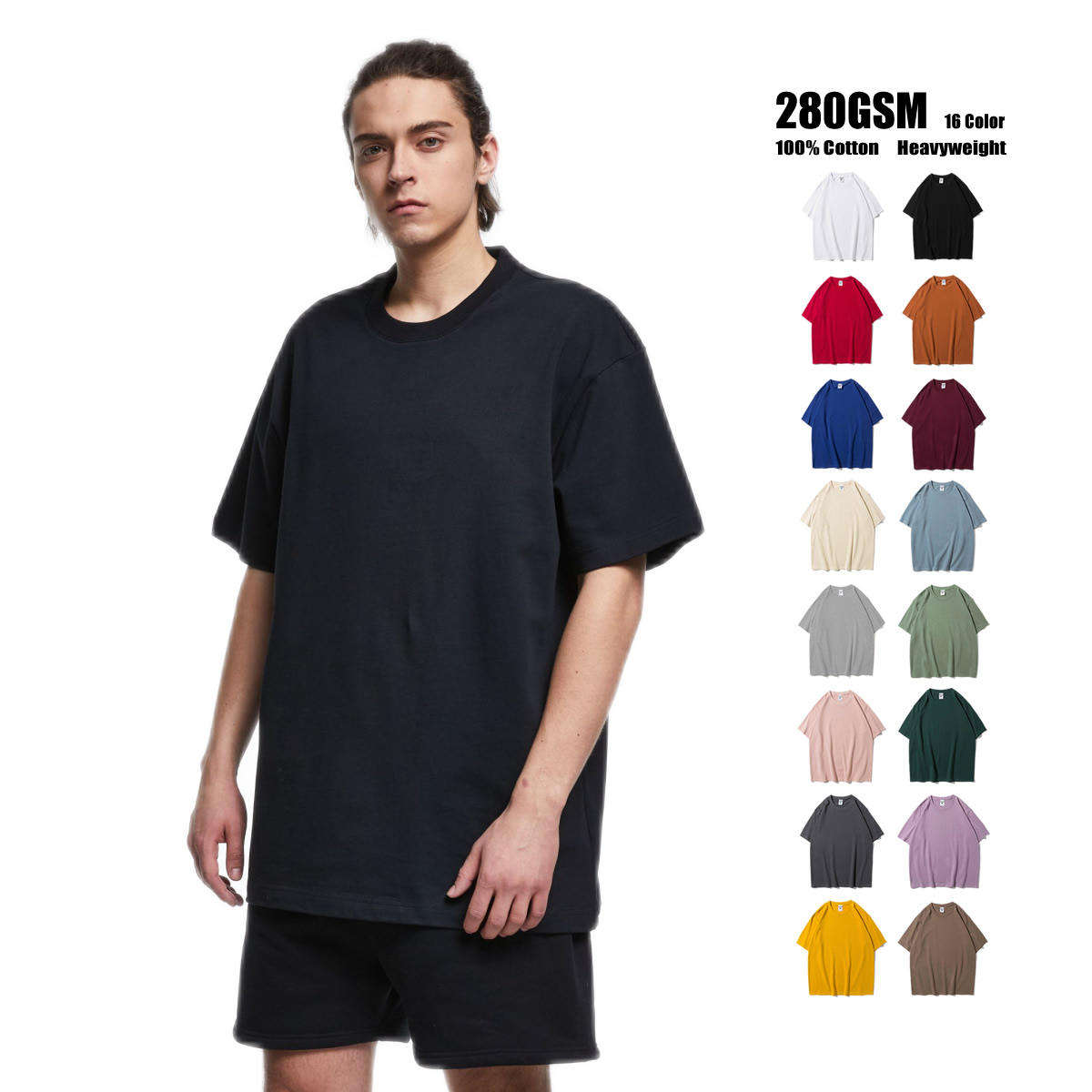 280g 100% Cotton Oversized Drop Shoulder Short-Sleeve T-Shirt