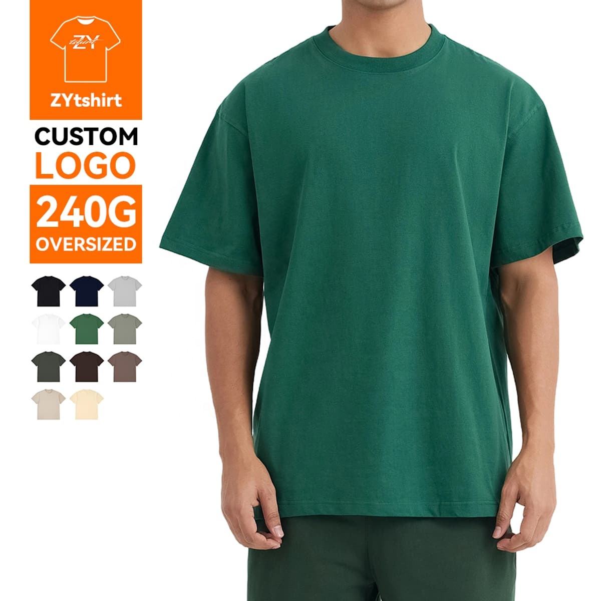 240g 100% Cotton Oversized Drop Shoulder Short-Sleeve T-Shirt